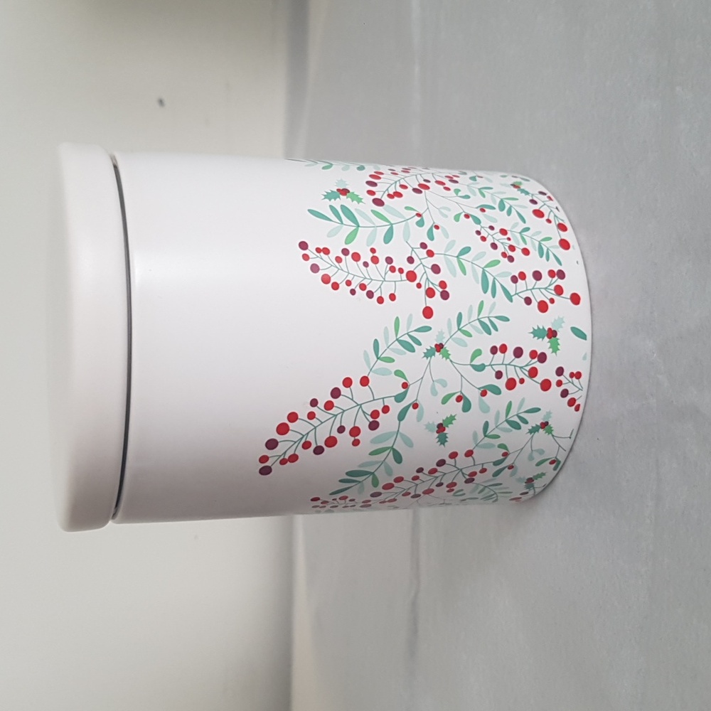David’s Tea Holly Berry Holiday Tea Coffee Ceramic Canister